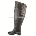 Hot sale new fashion mid heel lady overknee boot in large size